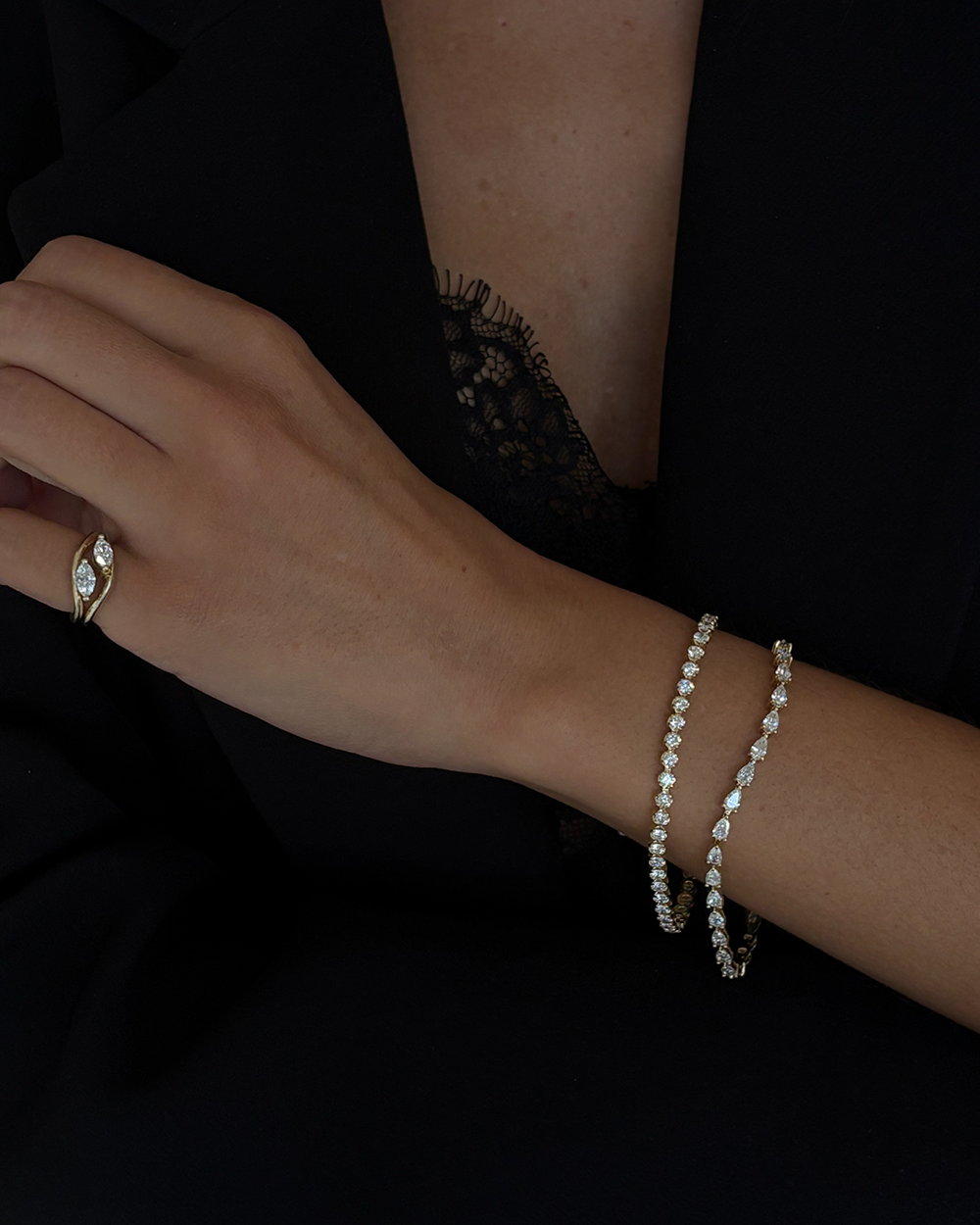 4.00ct Crown Set Tennis Bracelet - 18ct Yellow Gold