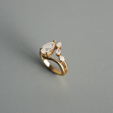 Yasmin 1.53ct Pear Diamond Ring