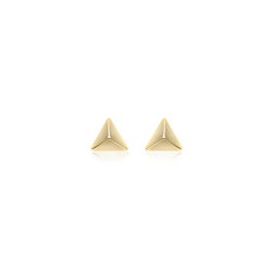 9ct Yellow Gold Pyramid Stud Earrings