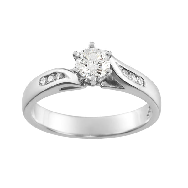 18ct White Gold Cubic Zirconia Ring