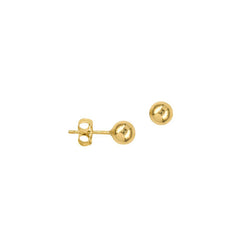 9ct Yellow Gold Ball Stud Earrings - 5mm