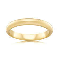 9ct Yellow Gold High Dome Band
