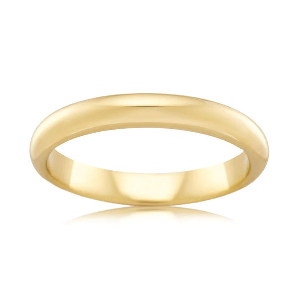 9ct Yellow Gold High Dome Band