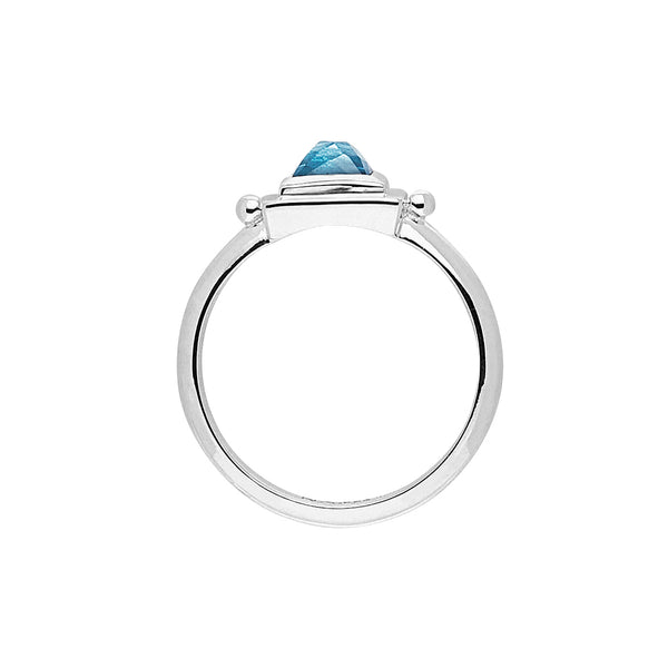 Najo Desire Square Blue Topaz Ring