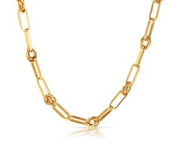 9ct Yellow Gold Silver Filled Fancy Chain